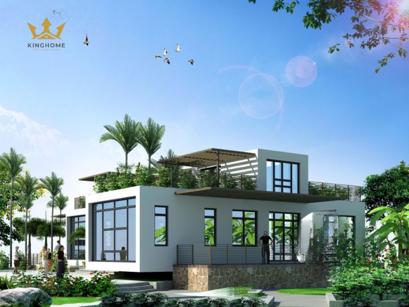 Ảnh thực tế biệt thự mini 1 tầng tối giản đẹp 13