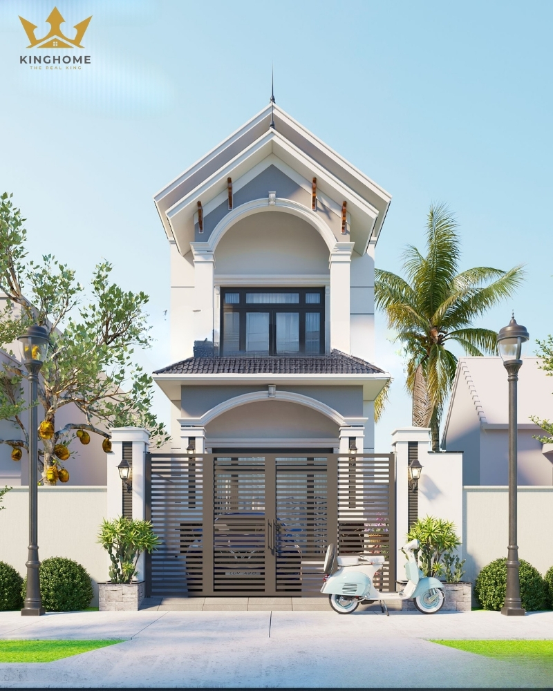 Thiết kế nhà mái Thái 2 tầng tại nông thôn đẹp