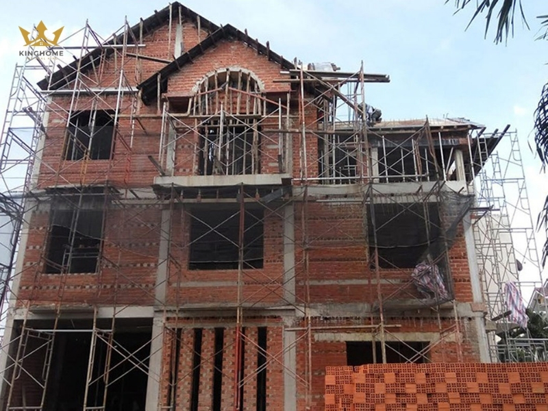 Thi công phần thô với cho công trình nhà mái Nhật