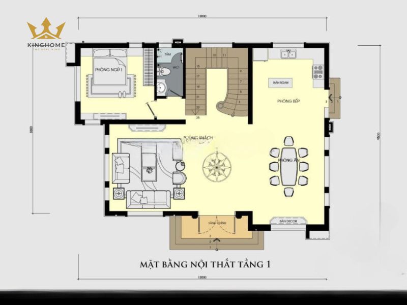 Sân vườn rộng dùng để bố trí không gian tiện ích tùy thích 10