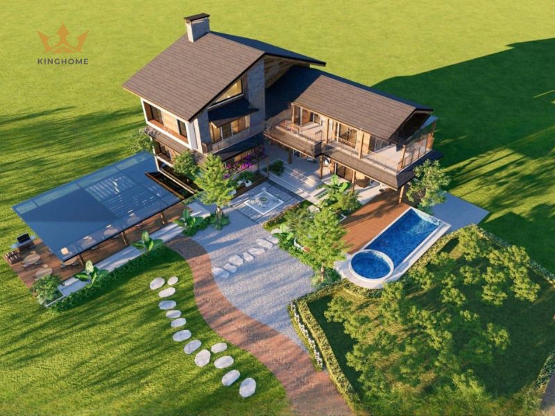 Mẫu biệt thự hai tầng mái Thái ở nông thôn phù hợp với khí hậu nước ta 2