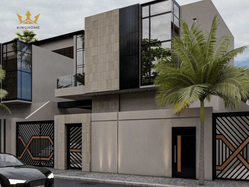 Kiểu nhà biệt thự mini 2 tầng theo phong cách mở 9