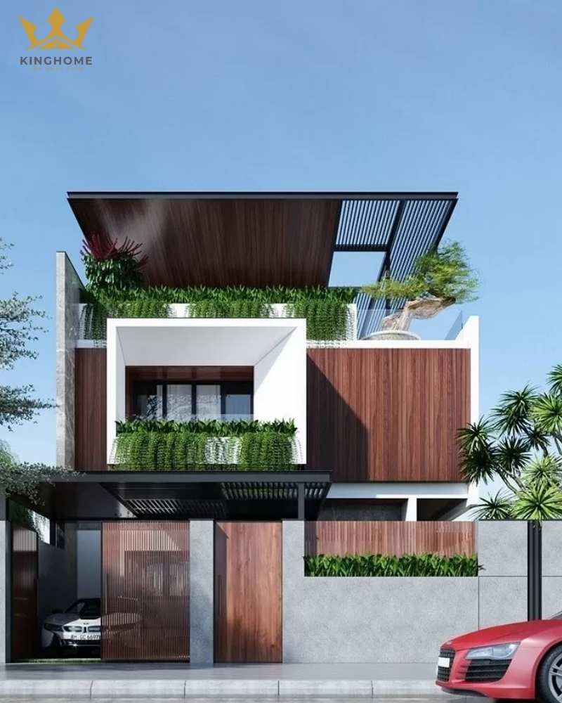 Thiết kế nhà với 4 phòng ngủ thoáng, có ban công 