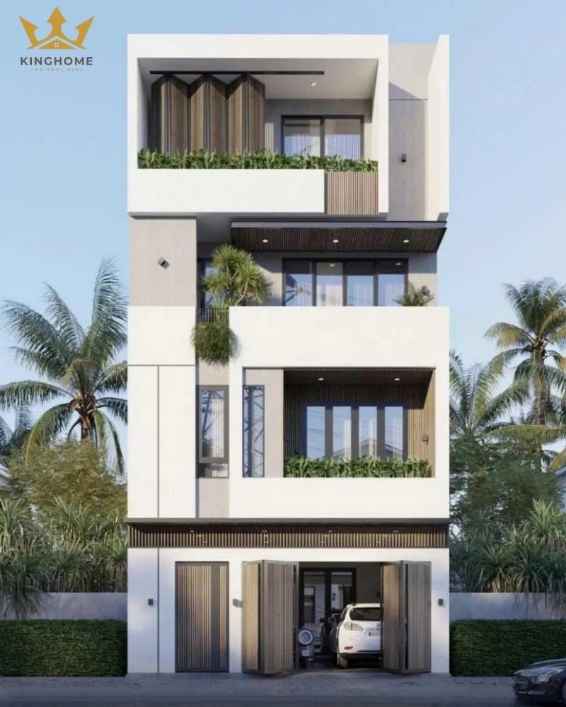 Dự án thiết kế, thi công nhà lệch tâng 5x15m 