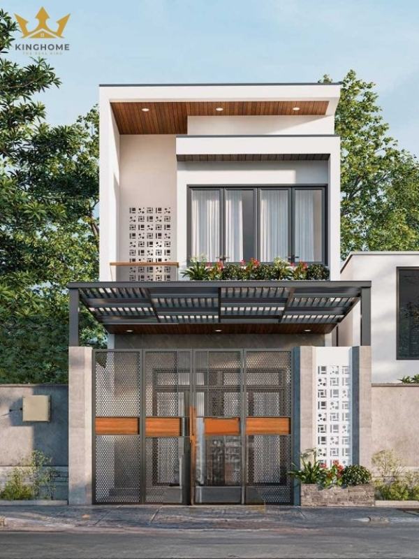 Nhà ống diện tích nhỏ tối ưu công năng với 4 phòng ngủ