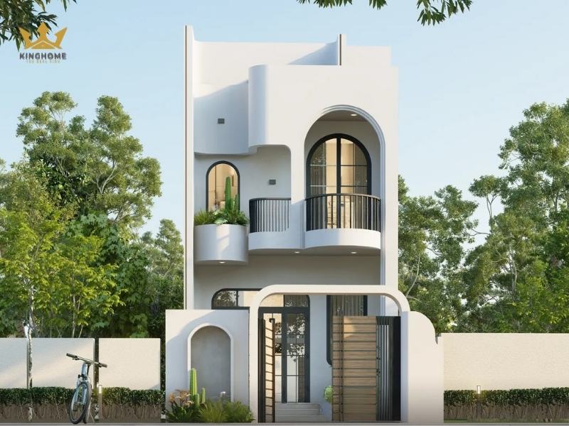Dự án thiết kế, thi công nhà ống hiện đại 2 tầng đẹp