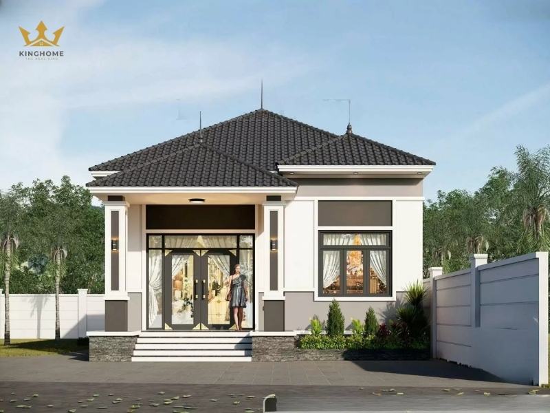 Dự án nhà ống mái Nhật 1 tầng đủ công năng 