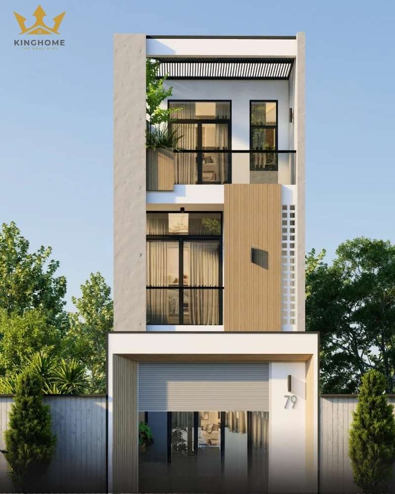 Nhà ống 3 tâng mặt tiền đơn giản, gọn đẹp