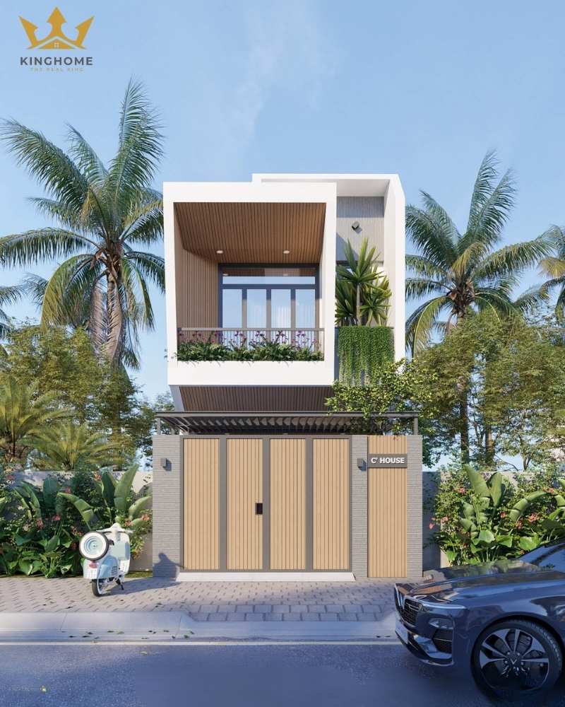 Nhà lệch tầng 2 tầng đủ công năng cho gia đình từ 2 - 4 thành viên 