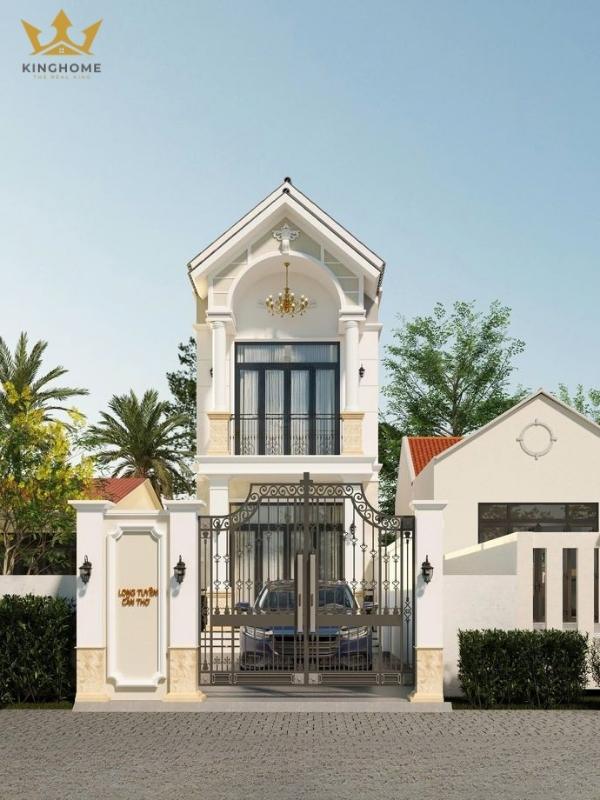 Thiết kế nhà tân cổ điển hài hòa với đường nét tinh tế 