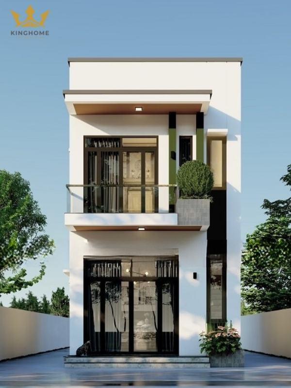 Thiết kế nhà ống 2 tầng với 3 phòng ngủ đủ cho gia đình ít thành viên