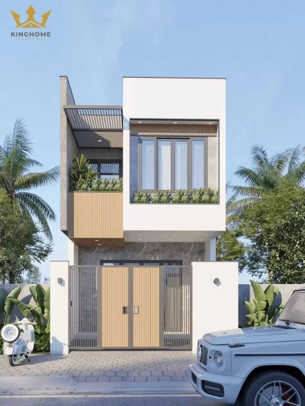 Mẫu nhà ống với mặt tiền 5m, diện tích 80m2
