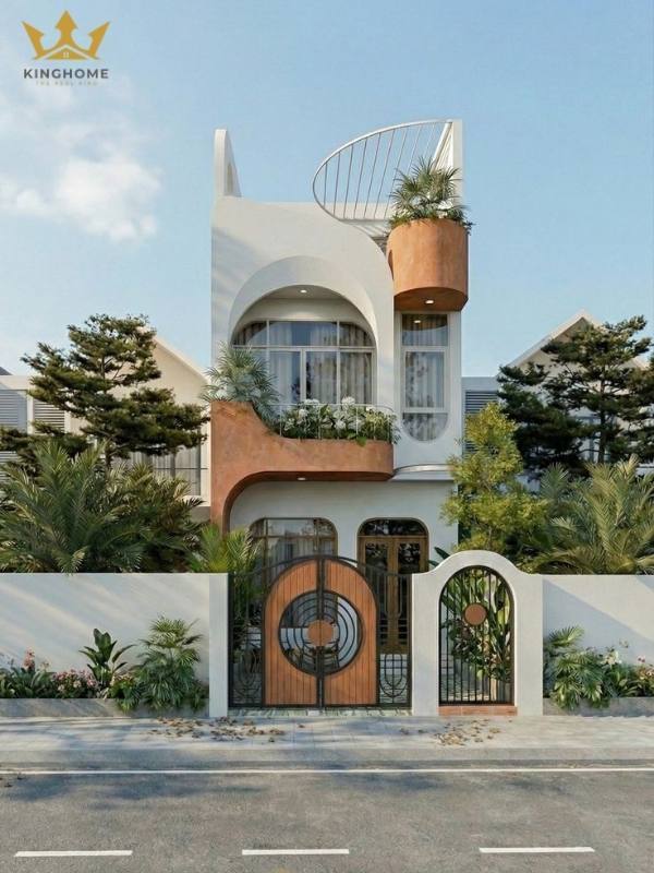 Nhà mặt tiền 5m 2 tầng phong cách hiện đại 