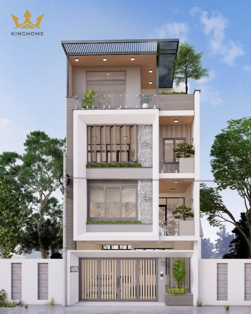 Mẫu nhà phố mặt tiền 7m chiều dài 18m