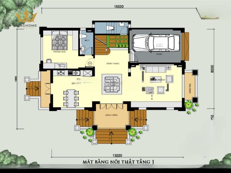 1-Thiết kế biệt thự tân cổ điển trang nhã và quý phái