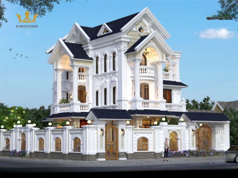 1-Thiết kế biệt thự tân cổ điển trang nhã và quý phái