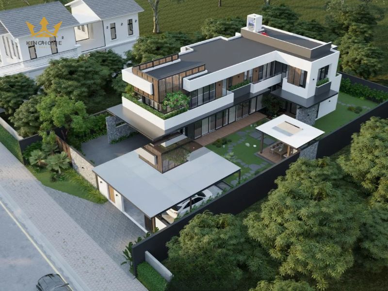 1-Mẫu biệt thự hiện đại mái bằng 2 tầng là xu hướng 2026