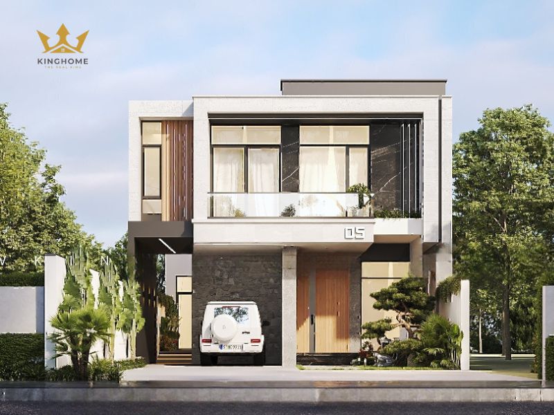 10-Vẻ đẹp góc cạnh, độc đáo ở tường gạch thô và hệ cửa kính khung thép