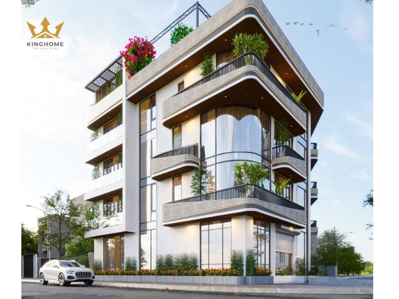 11- Biệt thự 4 tầng hiện đại đẹp có kiến trúc ấn tượng