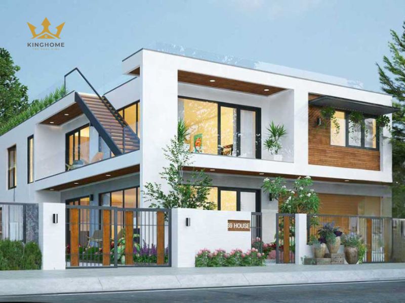 12-Biệt thự quy mô 1 trệt 1 lầu rất phù hợp với gia đình Việt