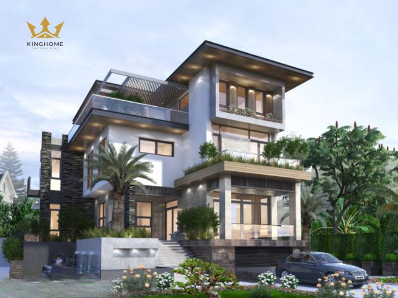 12-Kiến trúc hiện đại và cá tính trong mẫu biệt thự có tầng hầm