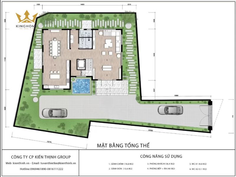 12-bản vẽ công năng biệt thự 3 tầng 5 phòng ngủ