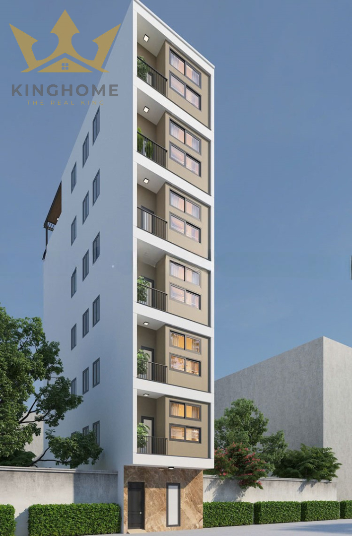 Phối cảnh thiết kế chung cư mini cho thuê 5x15m  –  Mặt sau Góc 3