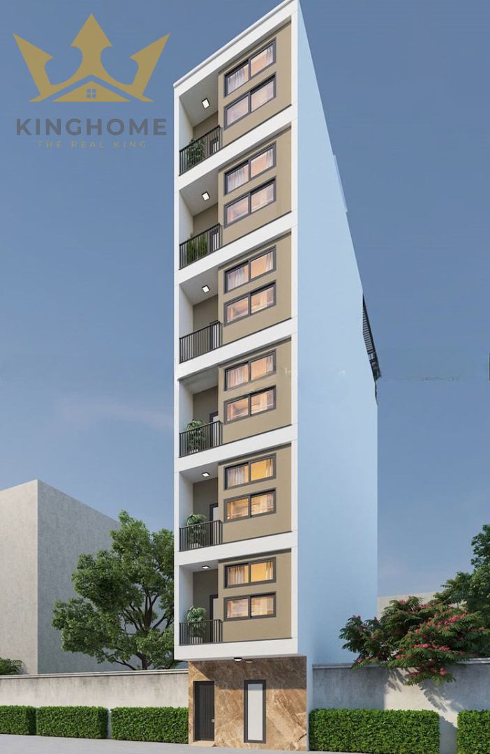 Phối cảnh thiết kế chung cư mini cho thuê 5x15m  –  Mặt sau Góc 4