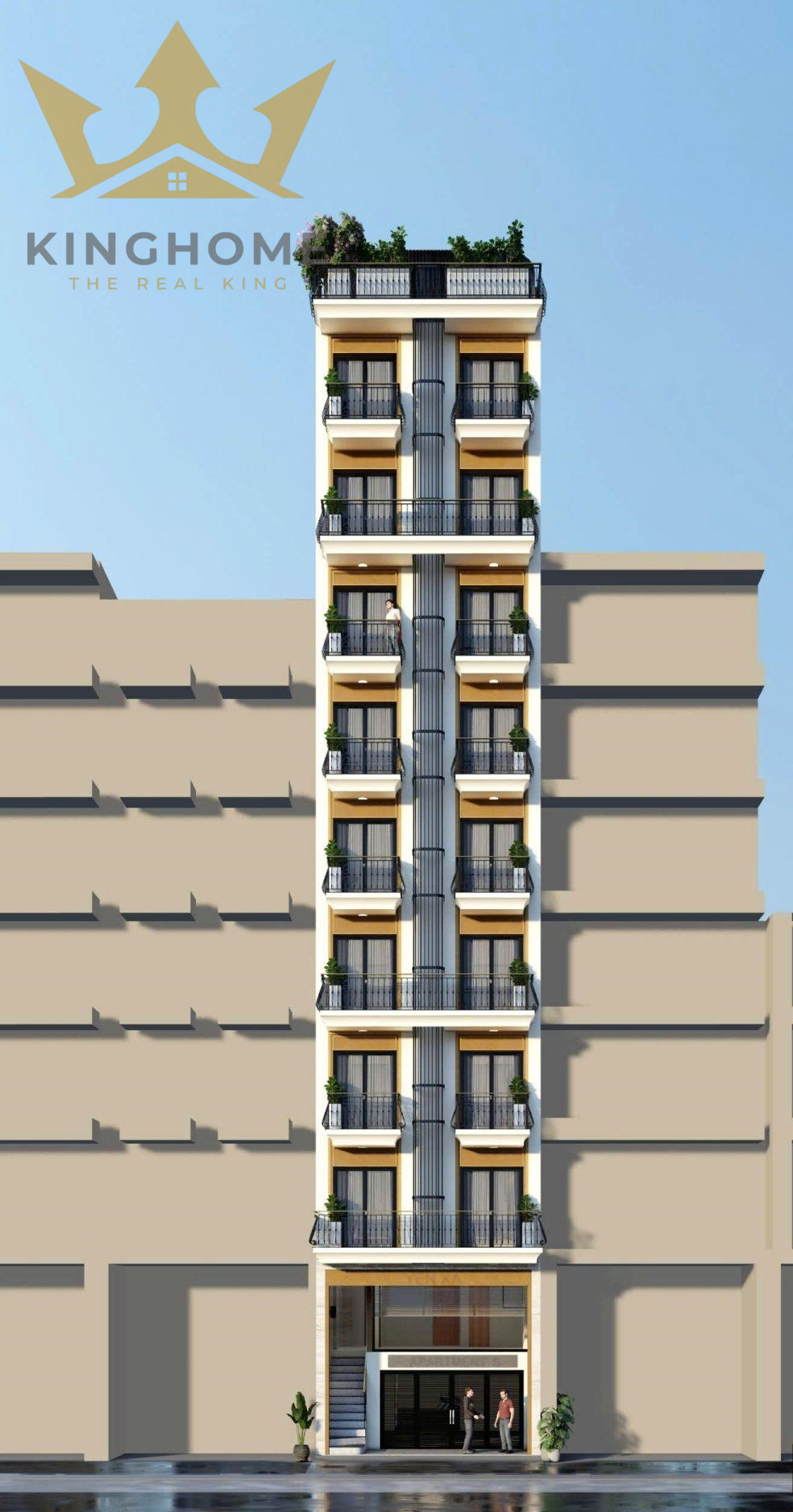 Tòa chung cư mini 6x20m 9 tầng 1 tum tại Yên Xá