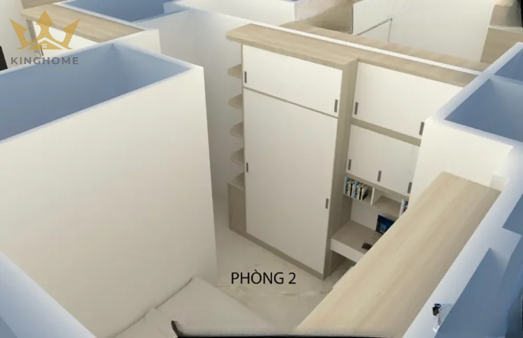 Phối cảnh không gian căn hộ chung cư mini 5 tầng – Phòng 2(v2)