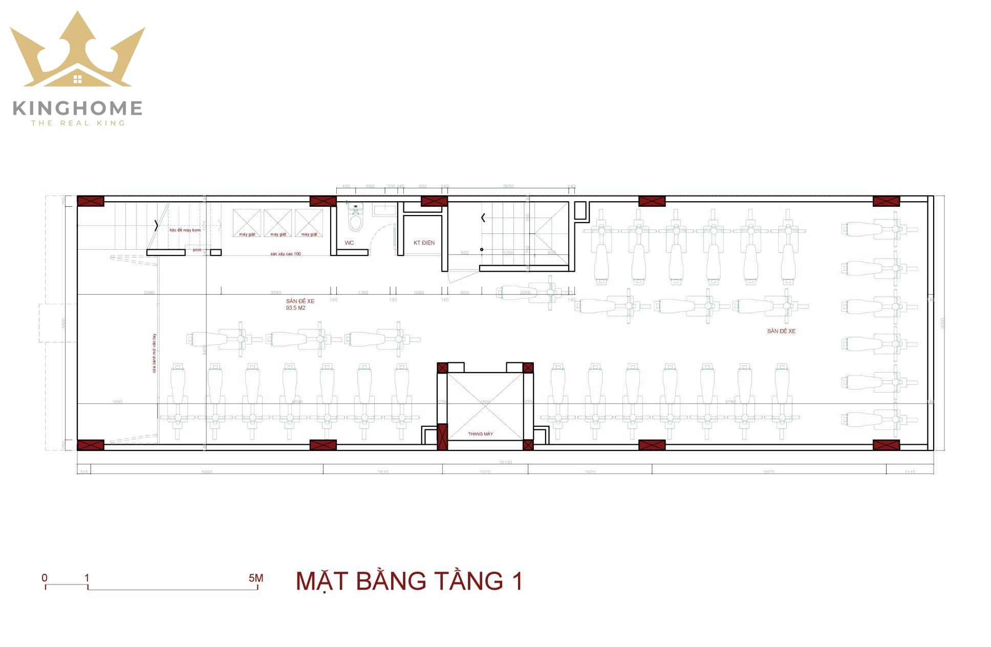Tòa chung cư mini 6x20m 9 tầng 1 tum tại Yên Xá