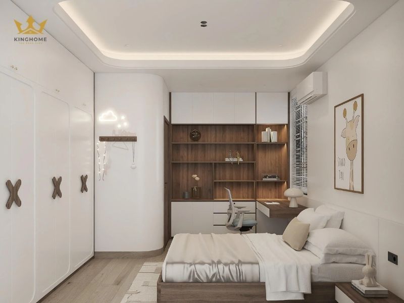 Kết hợp với các chất liệu gỗ mang lại cảm giác hài hòa 