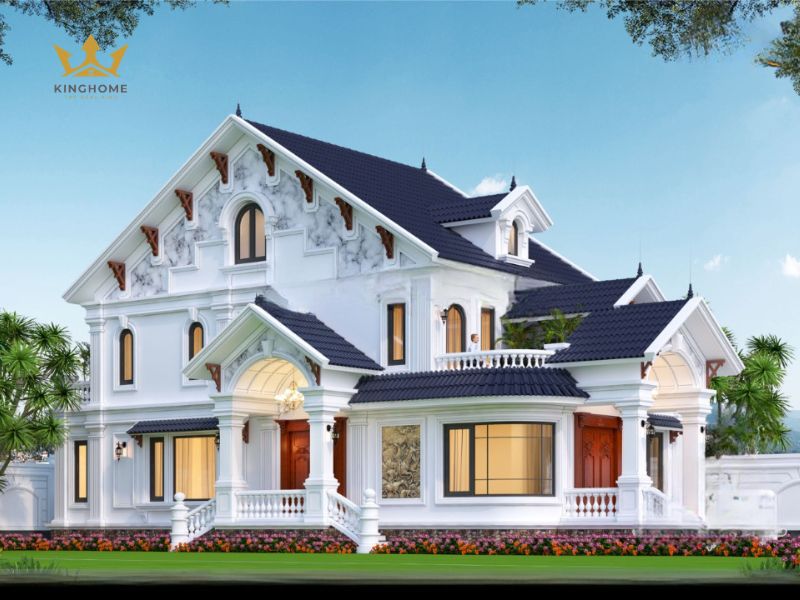 3-Biệt thự 2 tầng mái Thái 2 mặt tiền với hệ cột trụ vững chãi