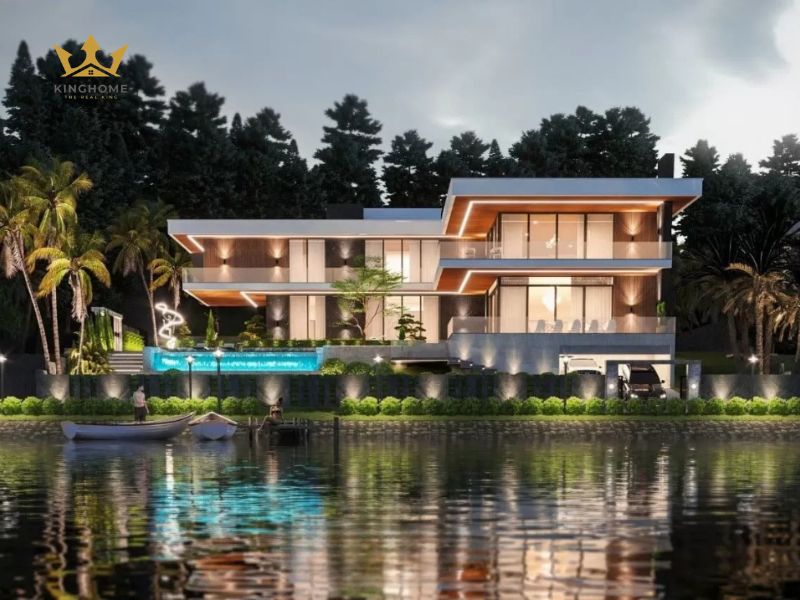 3-Thiết kế biệt thự kính 2 tầng hiện đại đẹp