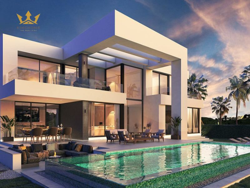 4-Biệt thự 1 trệt 1 lầu có hồ bơi đẹp