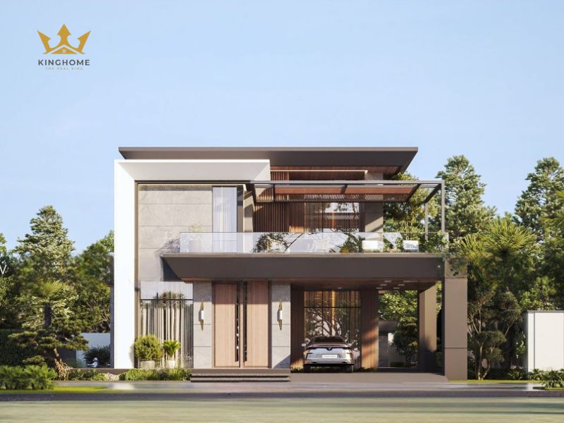 5-Mẫu biệt thự 2 tầng có gara đẹp và rộng