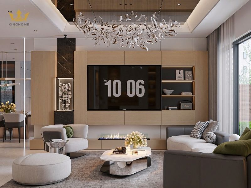 Dự án thiết kế phòng khách chung cư hiện đại 