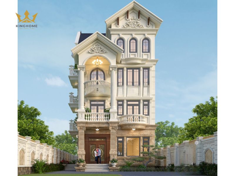 6-Biệt thự 4 tầng tân cổ điển trên mặt tiền hẹp