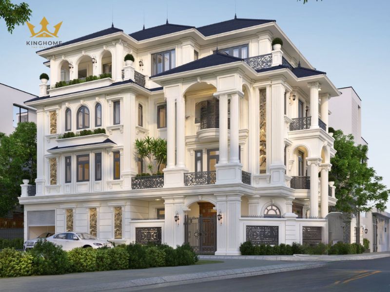 7-Biệt thự 4 tầng tân cổ điển có kiến trúc tinh tế, bề thế