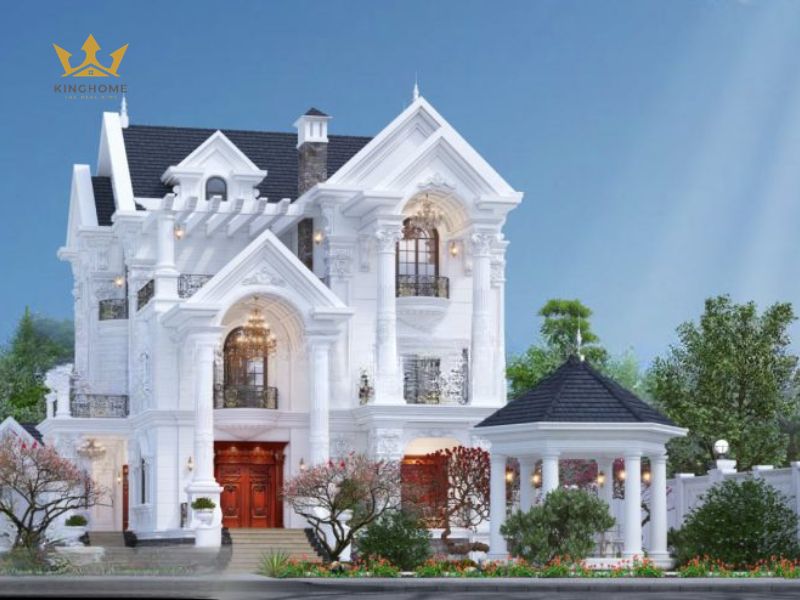 7-Vẻ đẹp vừa cổ kính vừa hiện đại trong mẫu biệt thự 3 tầng kiểu Pháp