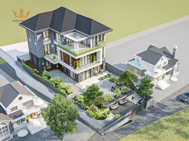 8-Thiết kế biệt thự vườn mái Nhật có không gian rộng rãi