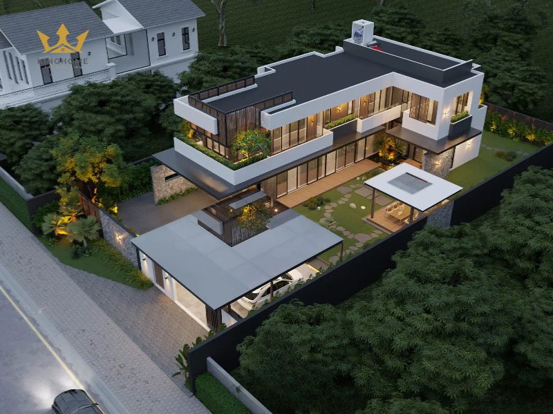 9-Thiết kế biệt thự 2 tầng có sân vườn đẹp