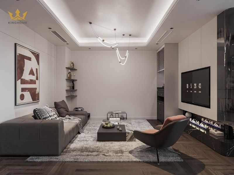 Thiết kế đơn giản cùng đèn chùm nghệ thuật đẹp