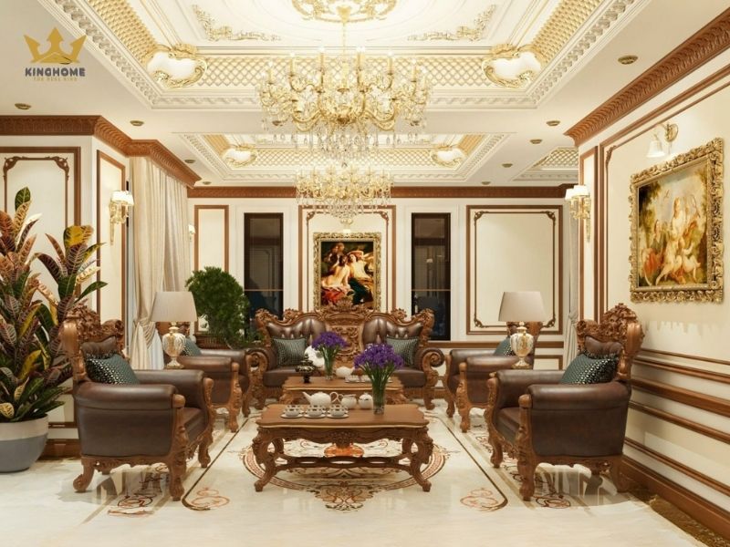 Phong khách tân cổ điển phù hợp với nhà phố có diện tích lớn