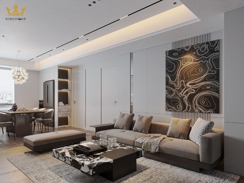 Thiết kế chung cư 3 phòng ngủ phong cách hiện đại 