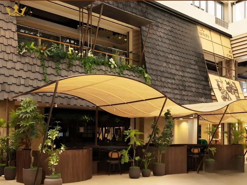 Mẫu thiết kế nhà hàng chay phong cách hiện đại 