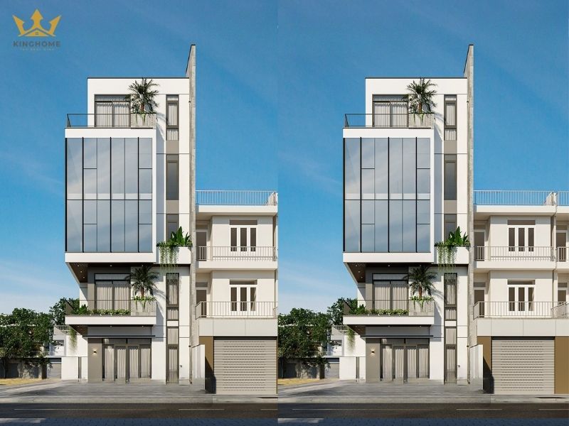 Mẫu thiết kế nhà phố kết hợp cho thuê văn phòng kinh doanh hiện đại