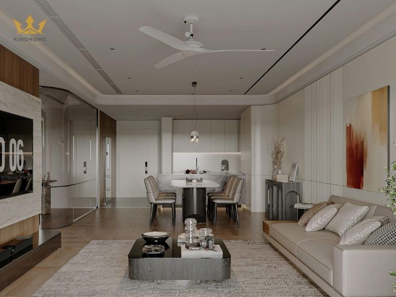 Thiết kế nội thất chung cư 50m2 có 1 phòng ngủ