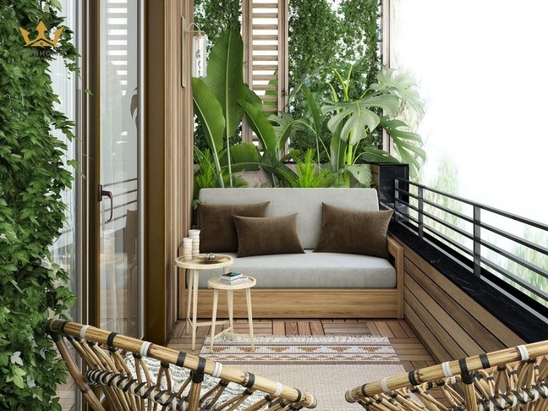 Mẫu thiết kế ban công cho chung cư phong cách hiện đại 