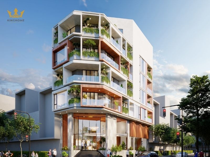 Không gian nhà ở kết hợp văn phòng 7 tầng rộng rãi 